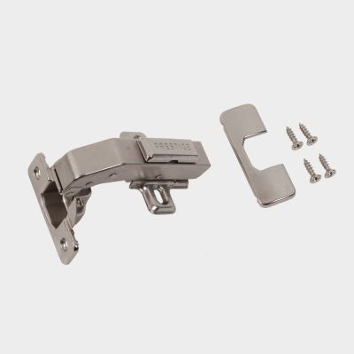 Hinge for 90° face angle,  with integrated soft-closure