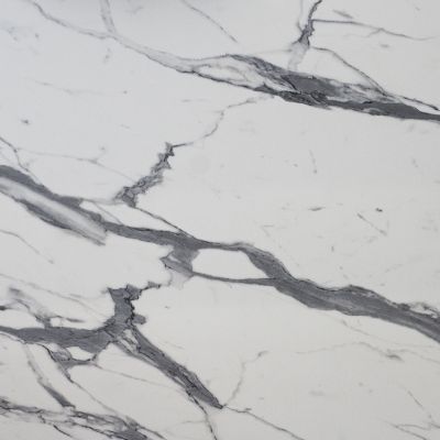White marble with white core, glossy