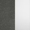 Tamsiai pilka su aliuminio spalvos drožlėmis, blizgi / Baltas #7168