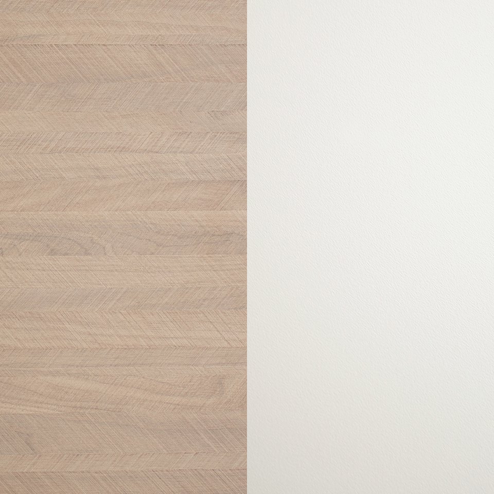 HPL back panel 813 WOOD / white HPL (4200x645)