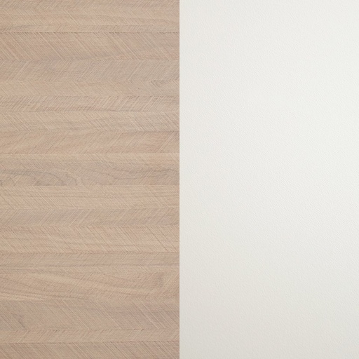 [KLSIE_813WO] HPL back panel 813 WOOD / white HPL (4200x645)